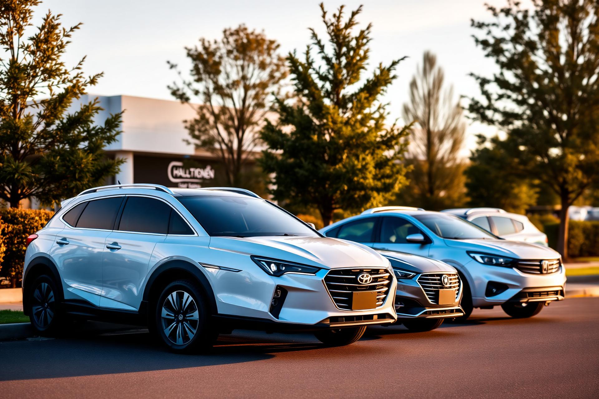 Modern fleet of Drive Loop rental cars